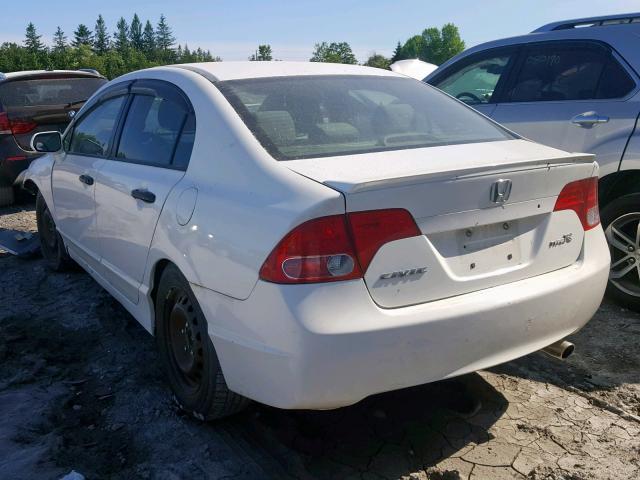 2HGFA16298H023369 - 2008 HONDA CIVIC DX WHITE photo 3