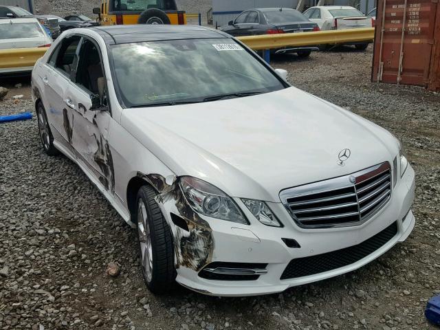 WDDHF5KB5DA741408 - 2013 MERCEDES-BENZ E 350 WHITE photo 1