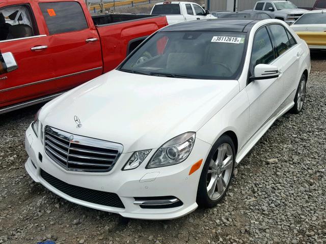 WDDHF5KB5DA741408 - 2013 MERCEDES-BENZ E 350 WHITE photo 2