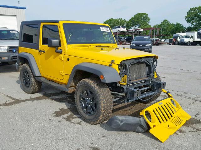 1J4FA24168L555156 - 2008 JEEP WRANGLER X YELLOW photo 1