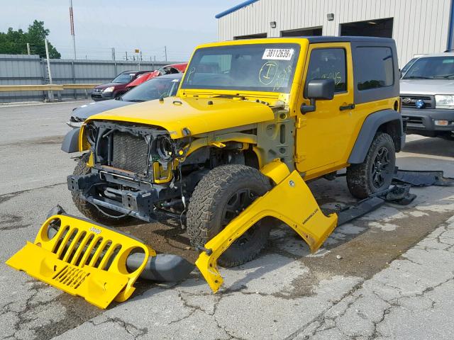 1J4FA24168L555156 - 2008 JEEP WRANGLER X YELLOW photo 2