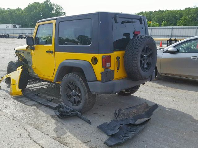 1J4FA24168L555156 - 2008 JEEP WRANGLER X YELLOW photo 3