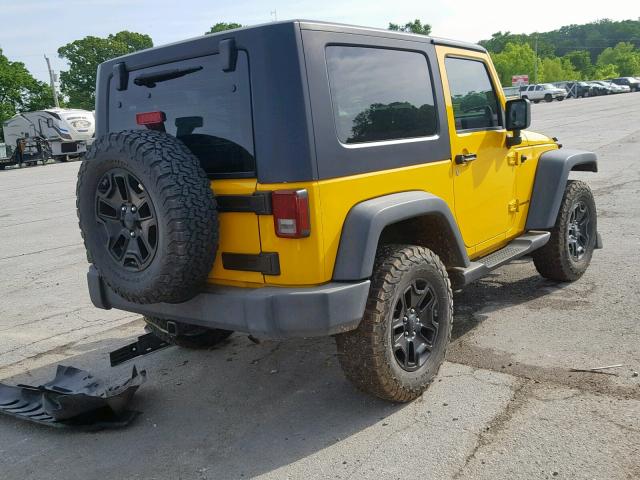 1J4FA24168L555156 - 2008 JEEP WRANGLER X YELLOW photo 4