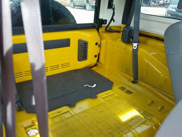 1J4FA24168L555156 - 2008 JEEP WRANGLER X YELLOW photo 6