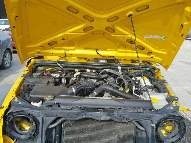 1J4FA24168L555156 - 2008 JEEP WRANGLER X YELLOW photo 7