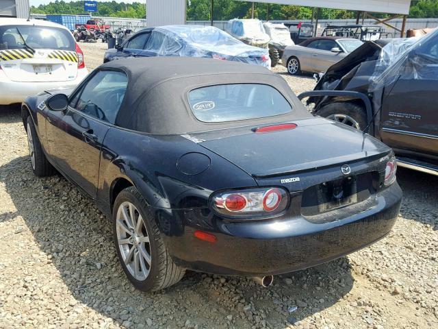 JM1NC25F480144295 - 2008 MAZDA MX-5 MIATA BLACK photo 3