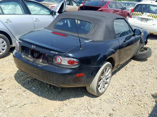 JM1NC25F480144295 - 2008 MAZDA MX-5 MIATA BLACK photo 4