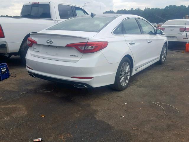 5NPE34AF3FH097407 - 2015 HYUNDAI SONATA SPO WHITE photo 4