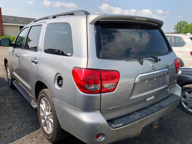 5TDBY67A38S007696 - 2008 TOYOTA SEQUOIA PL SILVER photo 3