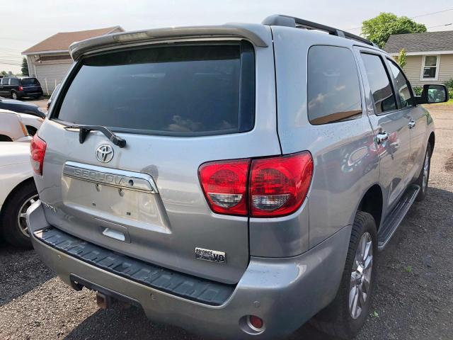 5TDBY67A38S007696 - 2008 TOYOTA SEQUOIA PL SILVER photo 4