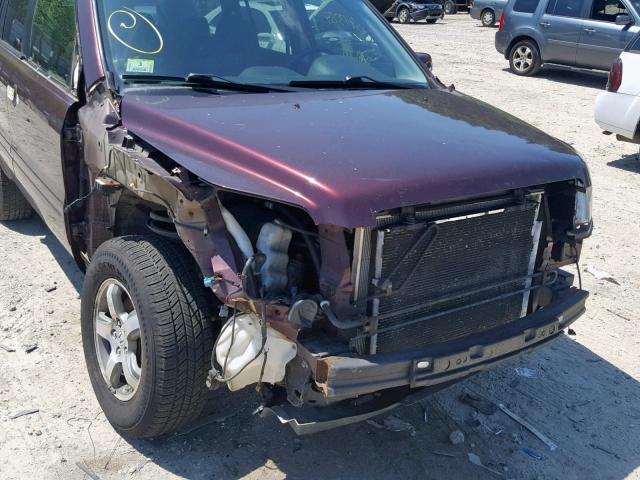 5FNYF18378B027571 - 2008 HONDA PILOT SE MAROON photo 9