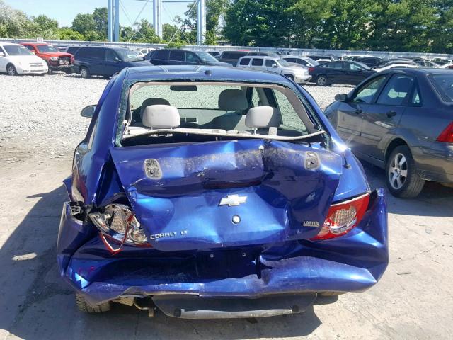 1G1AL55F367842331 - 2006 CHEVROLET COBALT LT BLUE photo 9