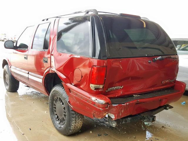 1GKDT13W1T2531543 - 1996 GMC JIMMY MAROON photo 3