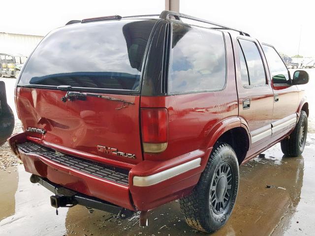 1GKDT13W1T2531543 - 1996 GMC JIMMY MAROON photo 4