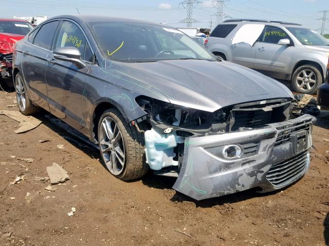 3FA6P0K90ER155601 - 2014 FORD FUSION TIT GRAY photo 1