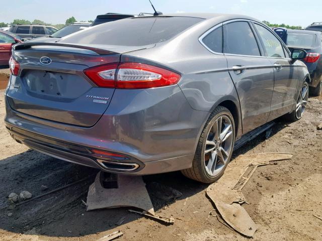 3FA6P0K90ER155601 - 2014 FORD FUSION TIT GRAY photo 4