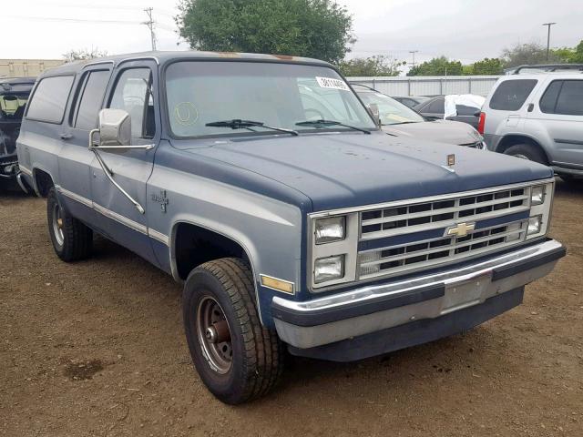 1GNEV16K9HF105710 - 1987 CHEVROLET SUBURBAN V BLUE photo 1