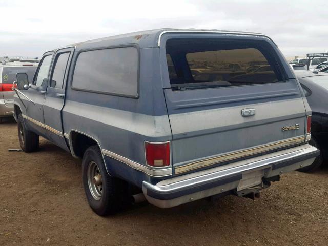 1GNEV16K9HF105710 - 1987 CHEVROLET SUBURBAN V BLUE photo 3