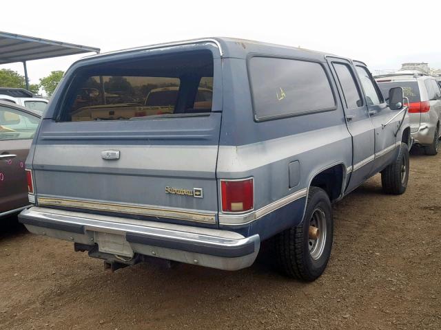 1GNEV16K9HF105710 - 1987 CHEVROLET SUBURBAN V BLUE photo 4