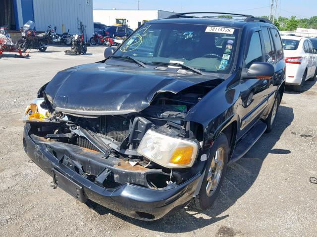 1GKDT13S522205790 - 2002 GMC ENVOY BLACK photo 2