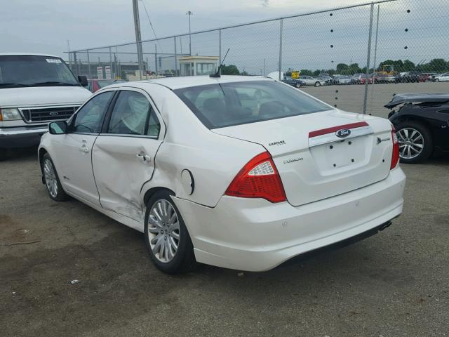 3FADP0L34AR234829 - 2010 FORD FUSION HYB WHITE photo 3