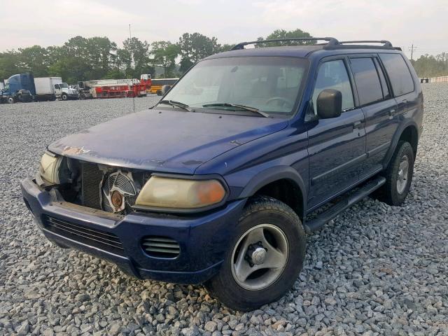 JA4LS31H1YP053378 - 2000 MITSUBISHI MONTERO SP BLUE photo 2