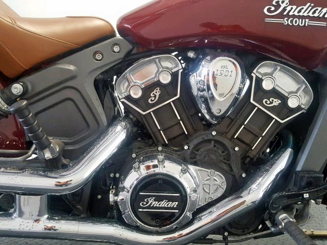 56KMSA009J3136235 - 2018 INDIAN MOTORCYCLE CO. SCOUT ABS RED photo 5