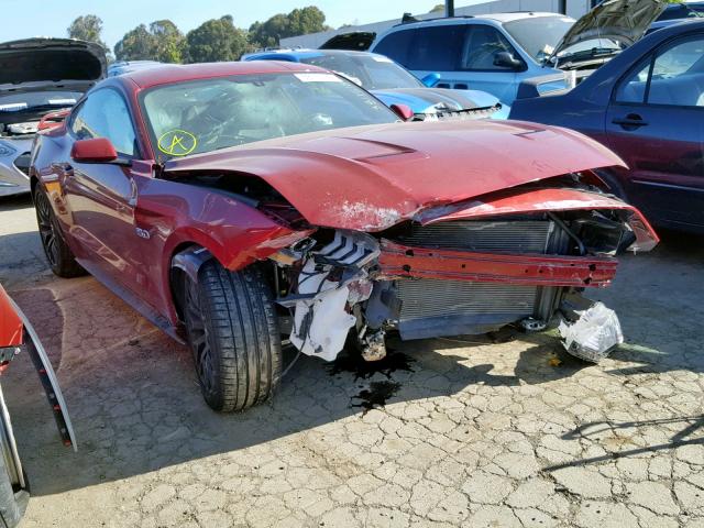 1FA6P8CF3J5172537 - 2018 FORD MUSTANG GT RED photo 1