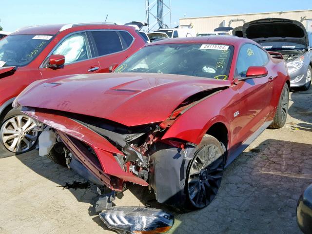 1FA6P8CF3J5172537 - 2018 FORD MUSTANG GT RED photo 2