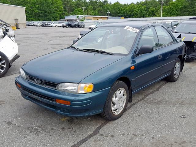 JF1GC4355TH510389 - 1996 SUBARU IMPREZA L GREEN photo 2