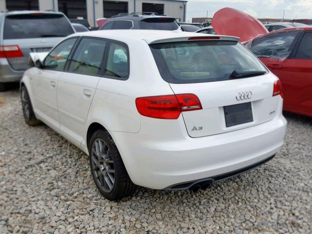 WAUKFAFM5CA012079 - 2012 AUDI A3 PREMIUM WHITE photo 3