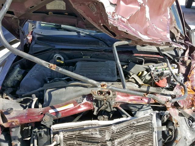 1B7HL48N02S560836 - 2002 DODGE DAKOTA QUA MAROON photo 7