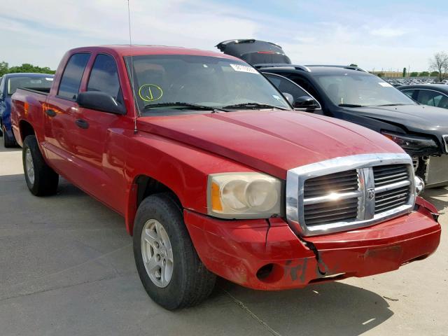 1D7HE28K15S180418 - 2005 DODGE DAKOTA QUA RED photo 1