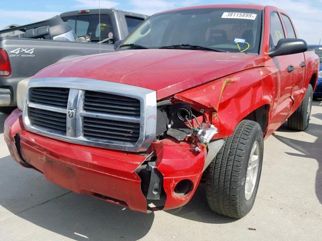 1D7HE28K15S180418 - 2005 DODGE DAKOTA QUA RED photo 9