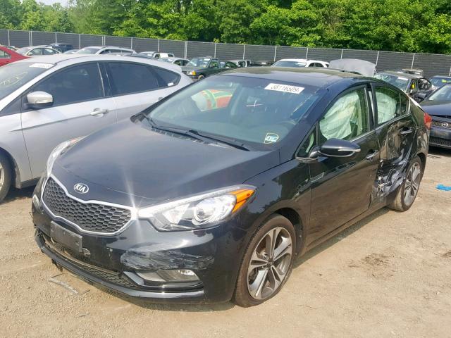 KNAFZ4A87F5329234 - 2015 KIA FORTE EX BLACK photo 2