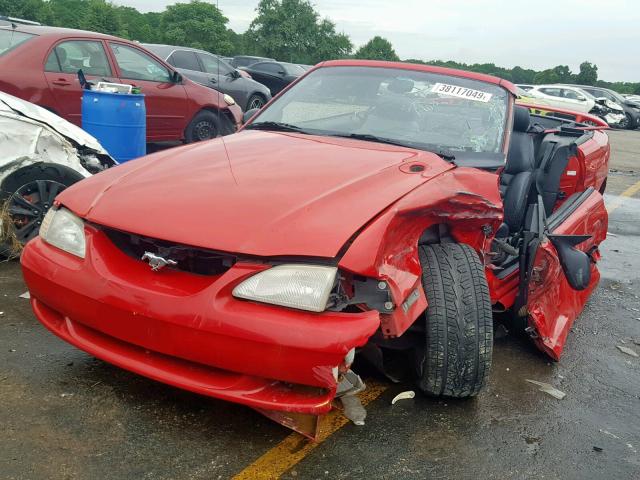 1FALP45T3SF111408 - 1995 FORD MUSTANG GT RED photo 2