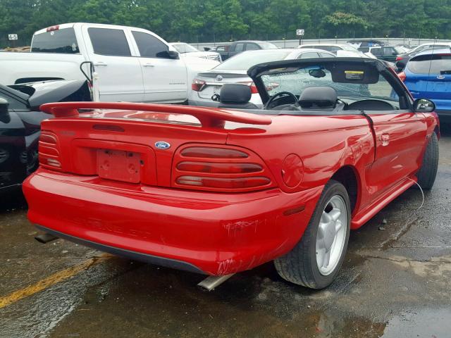 1FALP45T3SF111408 - 1995 FORD MUSTANG GT RED photo 4