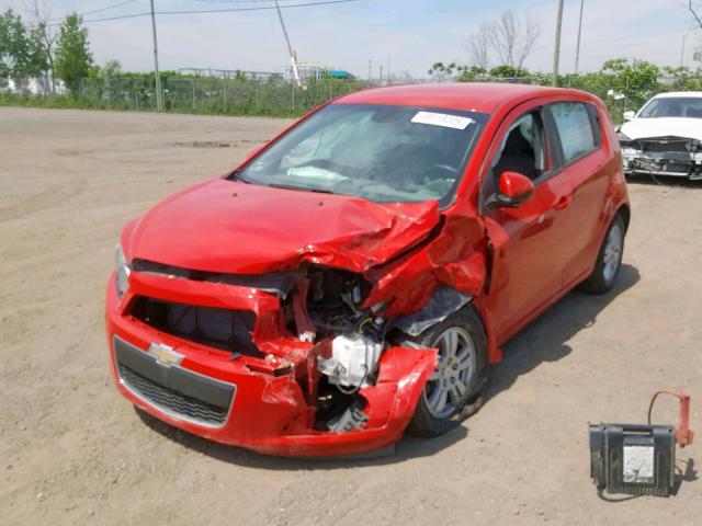 1G1JB6EH1C4111680 - 2012 CHEVROLET SONIC LS RED photo 2