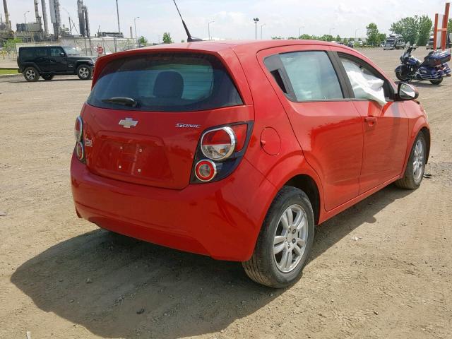 1G1JB6EH1C4111680 - 2012 CHEVROLET SONIC LS RED photo 4