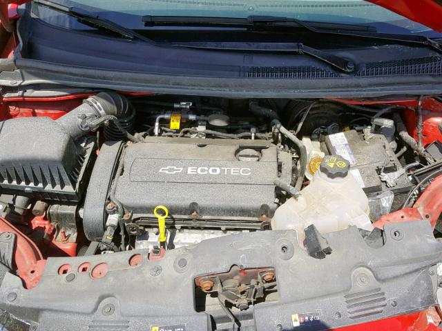 1G1JB6EH1C4111680 - 2012 CHEVROLET SONIC LS RED photo 7