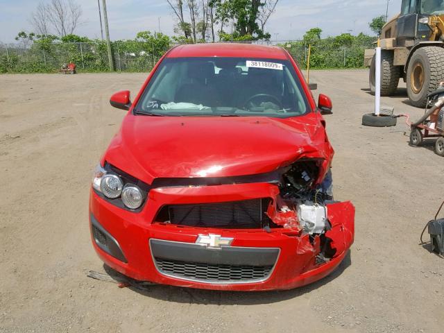 1G1JB6EH1C4111680 - 2012 CHEVROLET SONIC LS RED photo 9