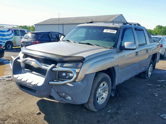 3GNEK13T82G221279 - 2002 CHEVROLET AVALANCHE TAN photo 2