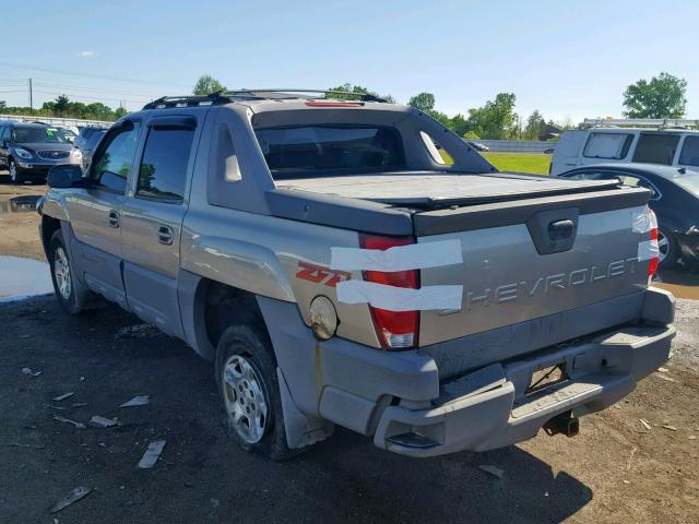 3GNEK13T82G221279 - 2002 CHEVROLET AVALANCHE TAN photo 3