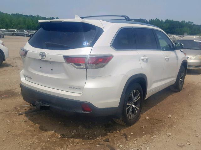 5TDJKRFH0GS228734 - 2016 TOYOTA HIGHLANDER WHITE photo 4