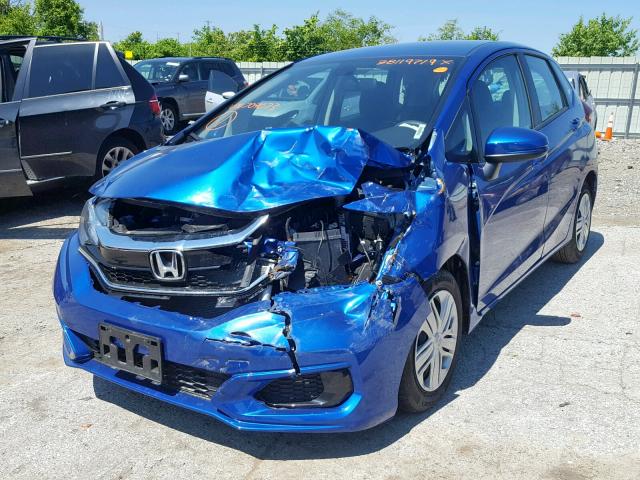 3HGGK5H48KM704073 - 2019 HONDA FIT LX BLUE photo 2