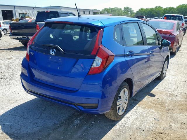 3HGGK5H48KM704073 - 2019 HONDA FIT LX BLUE photo 4