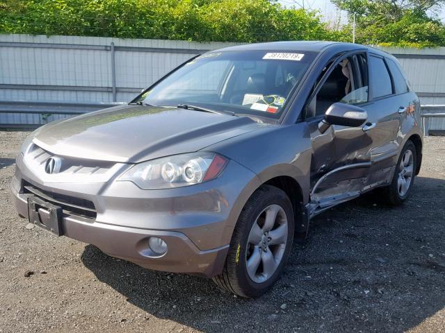 5J8TB18558A012133 - 2008 ACURA RDX TECHNO GRAY photo 2