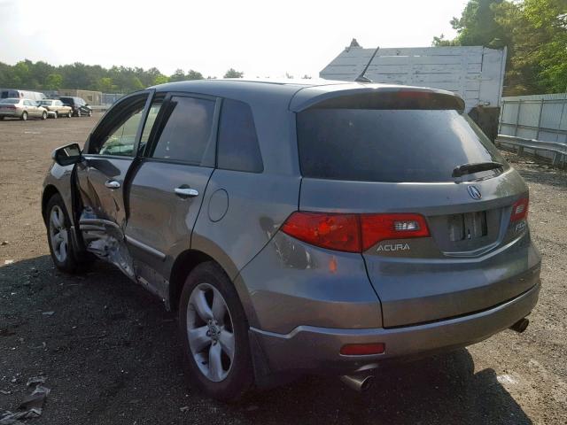 5J8TB18558A012133 - 2008 ACURA RDX TECHNO GRAY photo 3