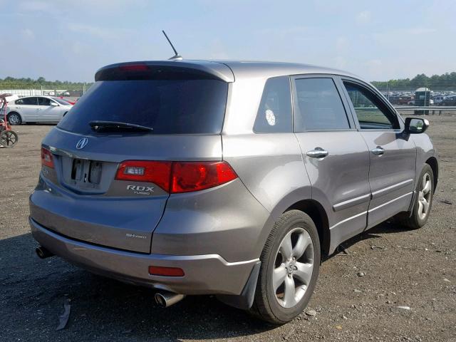 5J8TB18558A012133 - 2008 ACURA RDX TECHNO GRAY photo 4