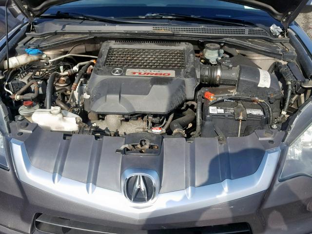 5J8TB18558A012133 - 2008 ACURA RDX TECHNO GRAY photo 7